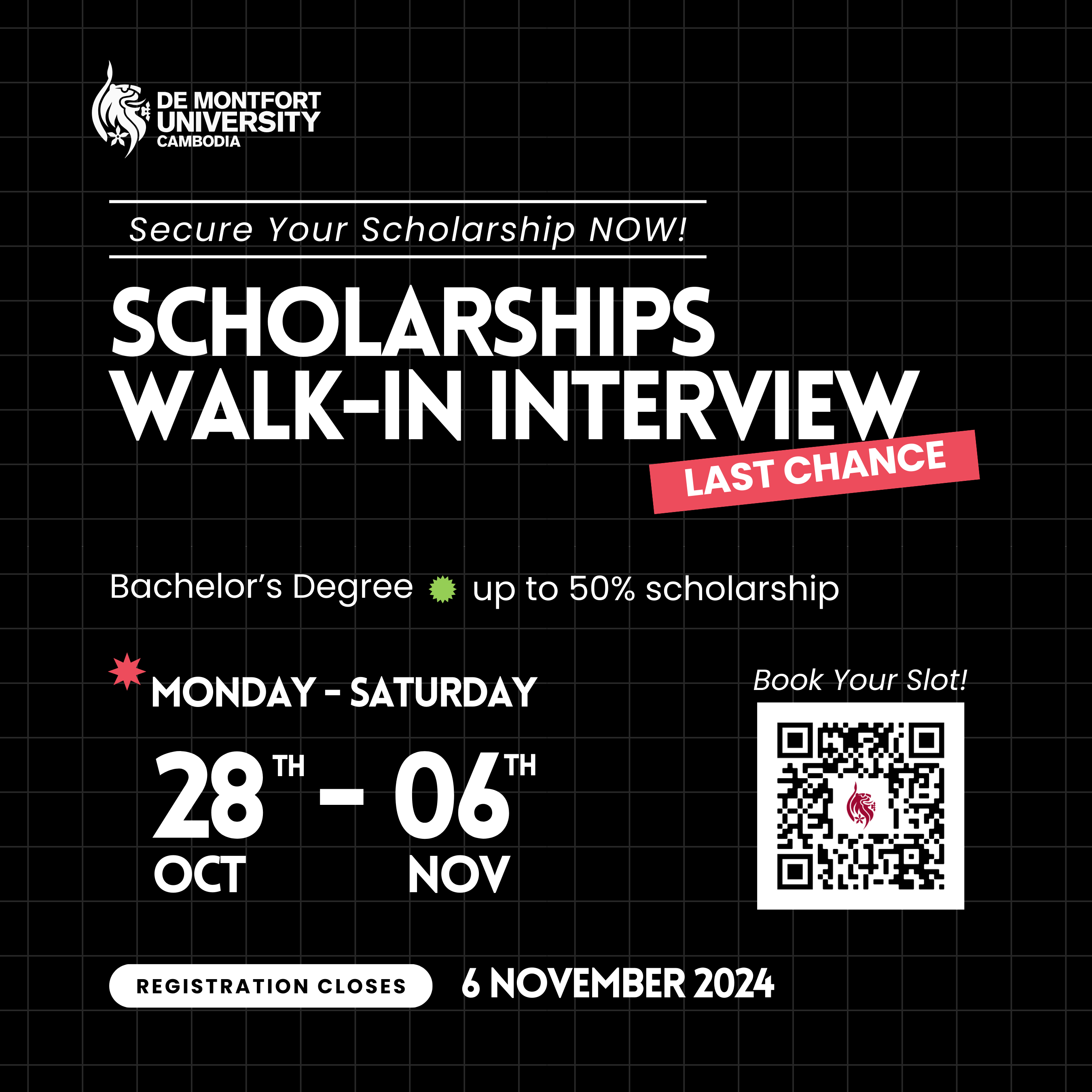 De Montfort University Cambodia Scholarships Walk-In Interview