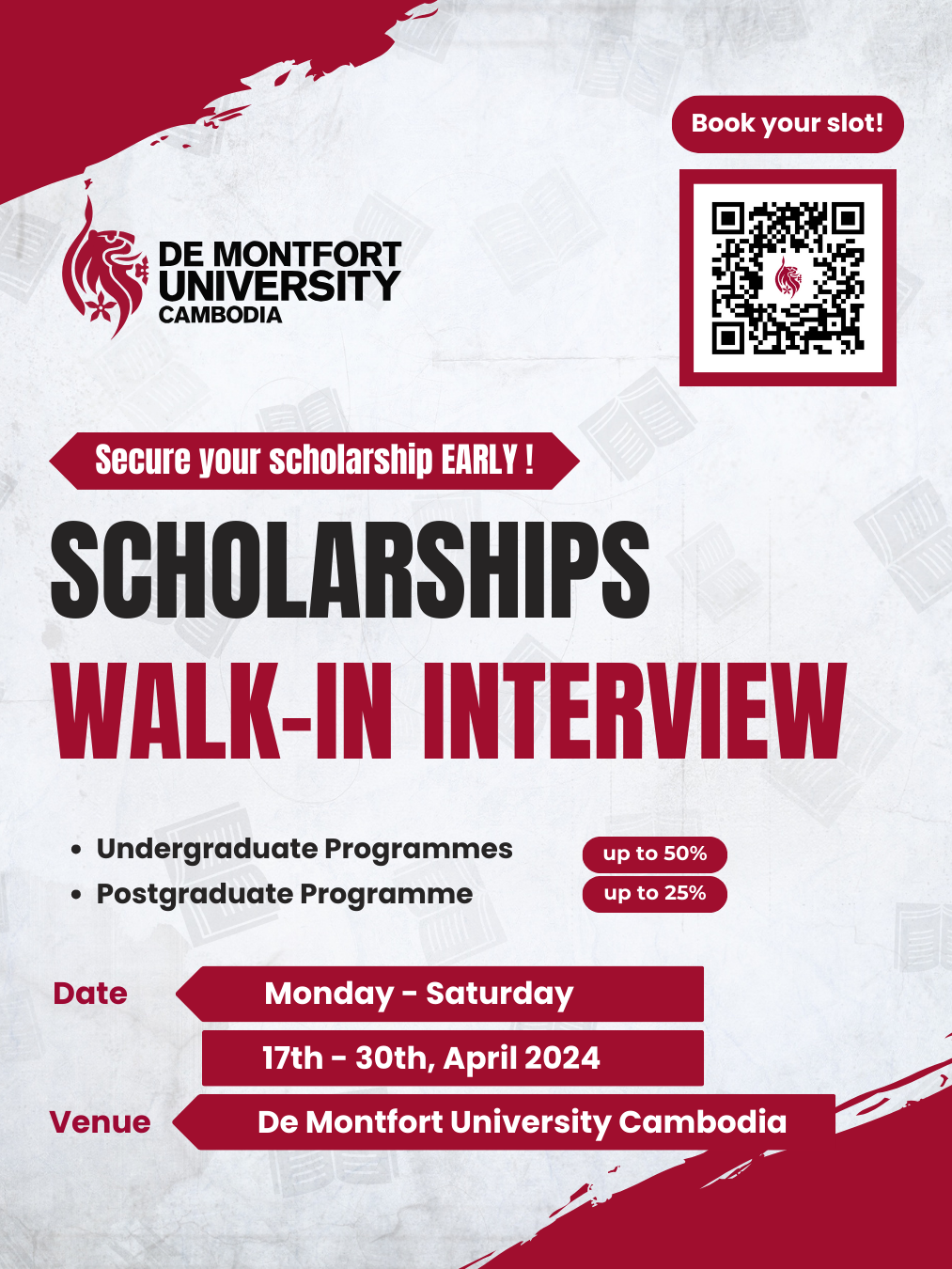 Scholarships Walk-In Interview - De Montfort University Cambodia