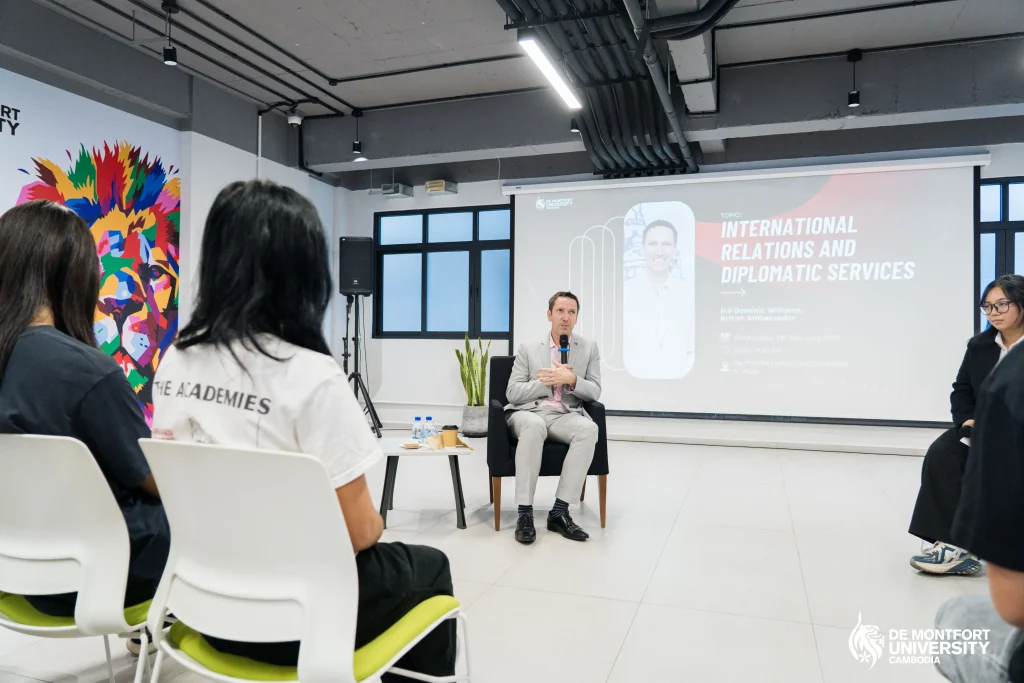International Relations Talk by British Ambassador at De Montfort University Cambodia