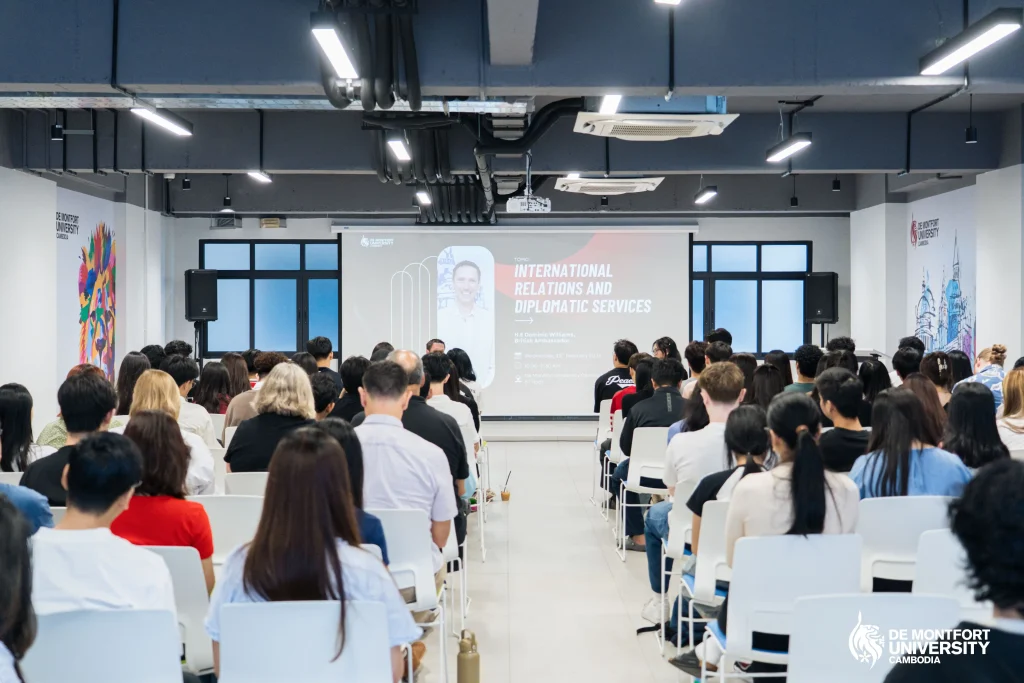 International Relations Talk by British Ambassador at De Montfort University Cambodia