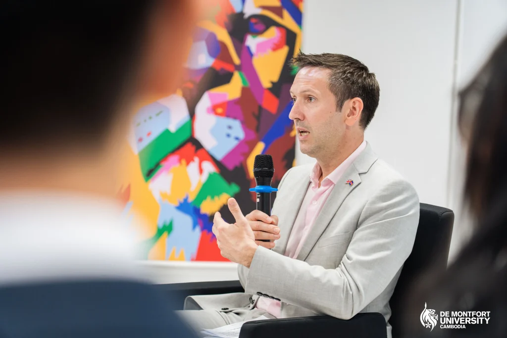 International Relations Talk by British Ambassador at De Montfort University Cambodia