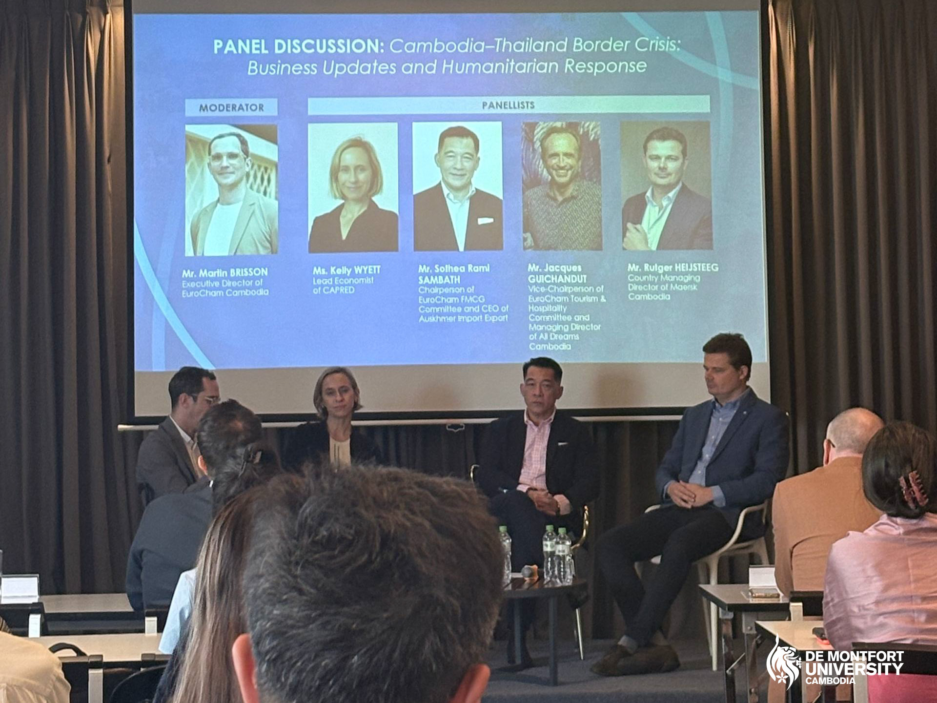 DMUC IFY Economics Students Attend EuroCham Cambodia Border Crisis Briefing with UNICEF Experts